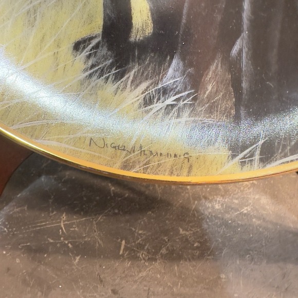 Franklin Mint Heirloom plate, Sporting Companions by Nigel Hemming Black Lab Dog - Picture 4 of 7